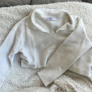 Grey Bandit Cropped Sweater